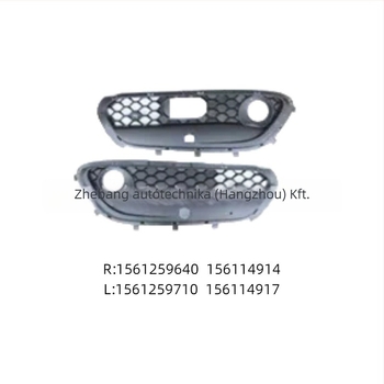 Elülső lökhárító rostély Alfa Romeo Stelvio (2017+), PP anyag, lökhárítóba szerelve, alkatrész számok 156125964 és 156125970.