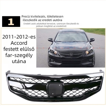 Honda Accord 2011-2012-hez elöl található radiátor rács (ABS műanyag, lökhárítóhoz szerelhető, alkatrész-szám 71121-ta1-bc01)