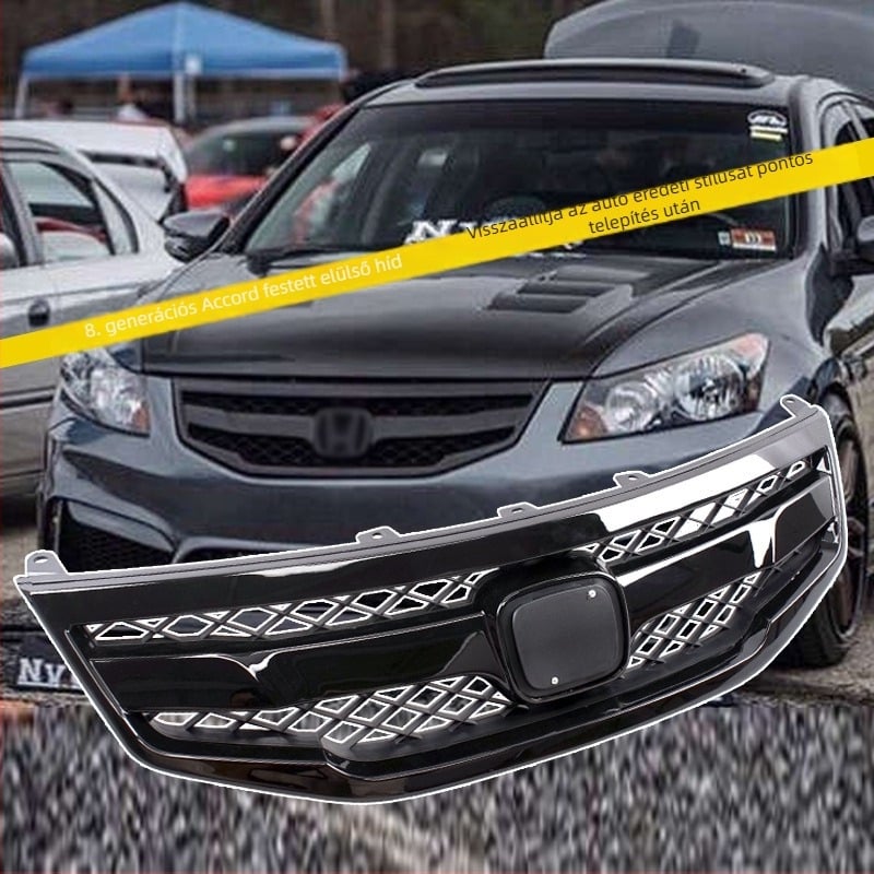 Honda Accord 2011-2012-hez elöl található radiátor rács (ABS műanyag, lökhárítóhoz szerelhető, alkatrész-szám 71121-ta1-bc01)