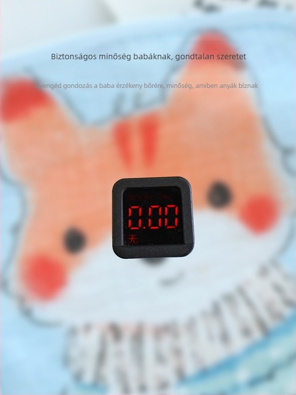 Újszülött négyszögletes törölköző, pamut szálból, nedvszívó és lélegző, állatmintás