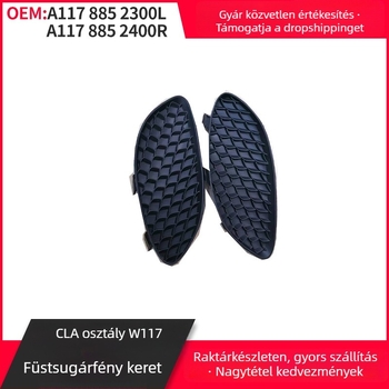 CLA W117 ködfényszóró keret, ABS műanyag, szerelés a lökhárítóba, alkatrész CLA117, Mercedes-Benz kompatibilis