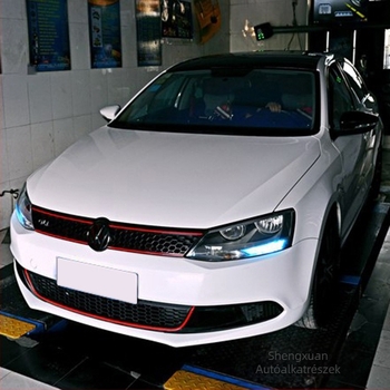 Honeycomb dizájnnal ködfényszóró keret VW Sagitar/Jetta MK6 (2012–2014), ABS műanyag, lökhárítóhoz szerelés, Shengxuan