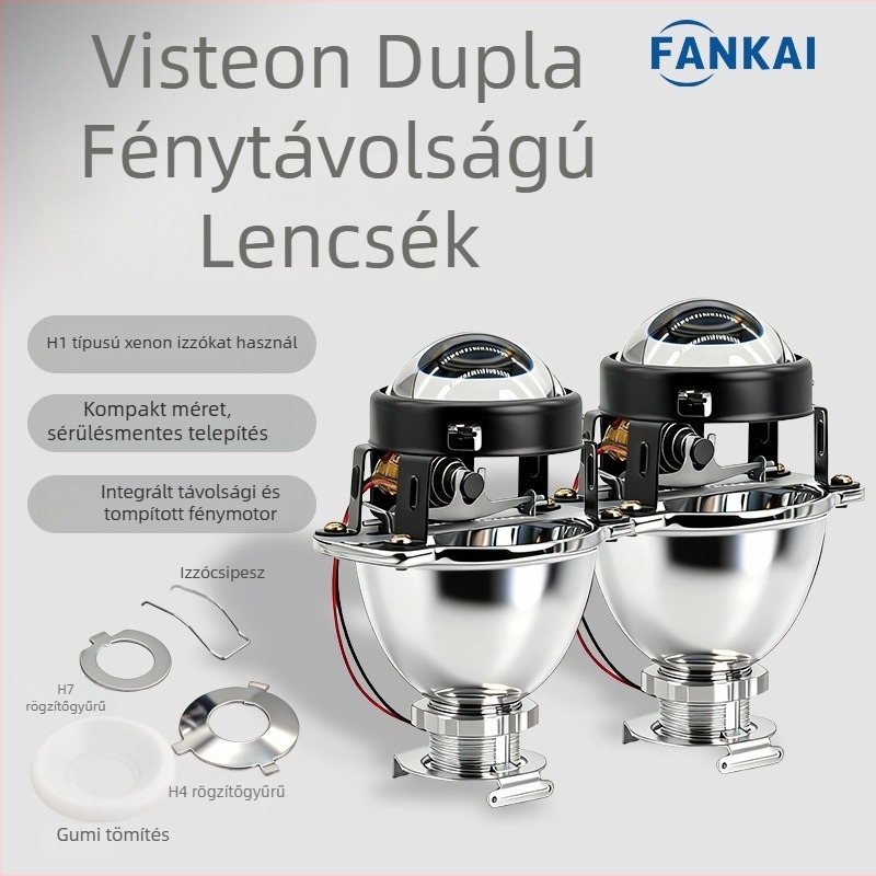 1,8/2 hüvelykes Visteon Bi-Xenon lencsés fényszóró motorkerékpárhoz és autóhoz, integrált magas és alacsony fényerővel