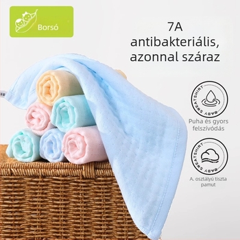 Pea Pod baba 100% pamut géz négyszögletes törölköző, nyálkendő és baba arcát törlő törölköző, puha négyszögletes törölköző, A osztály