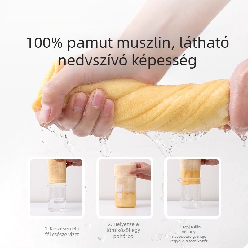 Pea Pod baba 100% pamut géz négyszögletes törölköző, nyálkendő és baba arcát törlő törölköző, puha négyszögletes törölköző, A osztály