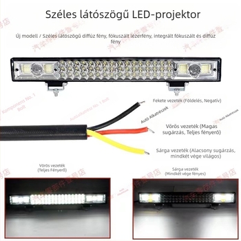 LED spotlámpa autókhoz és teherautókhoz, 12V, 30W, alumínium ház, rendkívül fényes