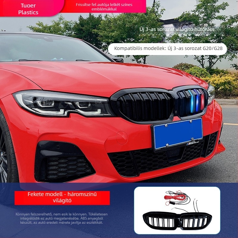 LED-es világítású elülső veségrács készlet BMW 3-as sorozat G20/G28 (2020–2022)