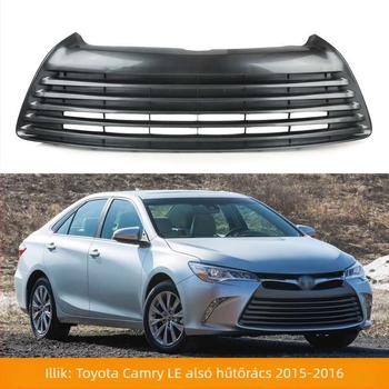 Camry LE első lökhárító alsó középső szellőzőrács (ABS műanyag, 2014-2016)