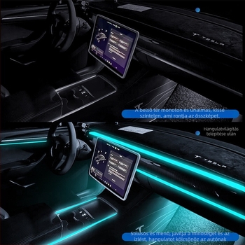 USB LED belső hangulatvilágítás autóhoz – több színű fény a műszerfalhoz és középső konzolhoz