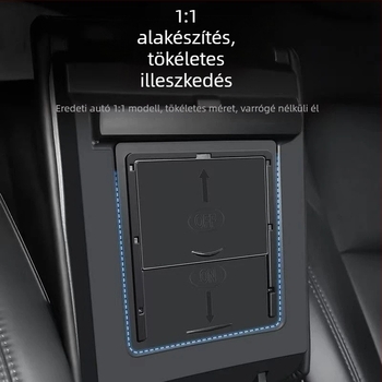 Tesla Model 3/Y középső kartámasz tároló doboz, műanyag, modell F356, súly 0,1 kg