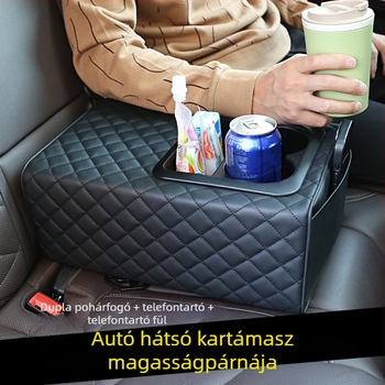Hátsó könyöklő doboz középső pohártartóval, univerzális kompatibilitás (Márka: Sumu; Anyag: Bőr; Modell: 5016; Súly: 750 g; Telepítési támogatás)