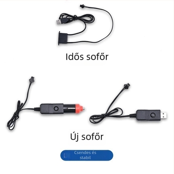 Csendes belső LED hangulatvilágítás USB-vel autóhoz — univerzális kompatibilitás a műszerfalhoz és a középső konzolhoz