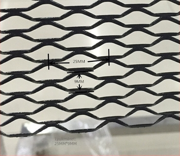 Autó középső hűtőmaszk alumínium ötvözetből, sirály alakú dizájn, hőelvezető háló, méret 100×33, univerzális kompatibilitás