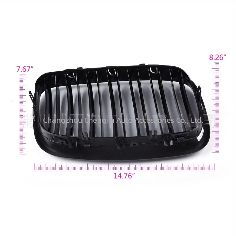 BMW X5 E70/E71 kétsoros elülső grille, ABS műanyag, lökhárítóra szerelhető, 2007–2013