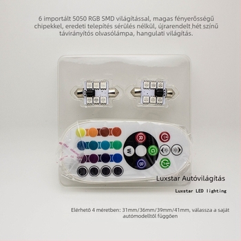 Autó LED olvasólámpa 5050 SMD, 12V, 200 mA, 7000K