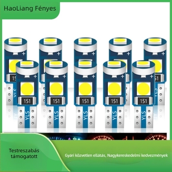 Autó műszerfal LED világítás T5 3030, 3 LED, 12V, 0,5W, 20lm, 30 000 óra