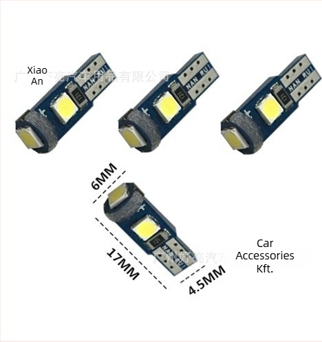 Autó műszerfal LED világítás T5 3030, 3 LED, 12V, 0,5W, 20lm, 30 000 óra