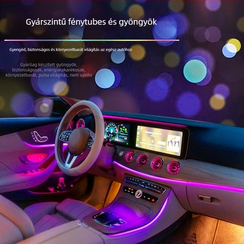 Autó belső atmoszférikus fény, FWD18LED-C, Akril, 12V, 5W, Beágyazott telepítés, Univerzális kompatibilitás