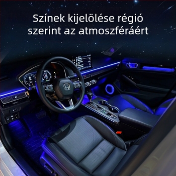 Autó belső atmoszférikus fény, FWD18LED-C, Akril, 12V, 5W, Beágyazott telepítés, Univerzális kompatibilitás