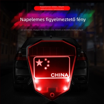 Napsugaros hátsó figyelmeztető lámpa járművekhez (LED, 3V, 0.1A, 0.2W, 1000 lm)