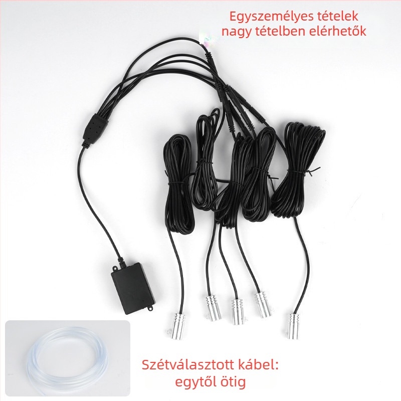 Autó belső LED világítás optikai szál vezetővel, LGX modell, LED, 5V/12V/24V, 5W, központi vezérlés, 1–5 kimenet