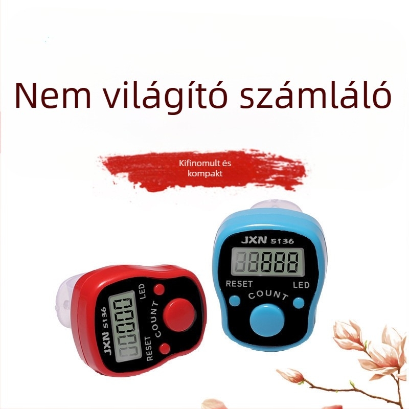 LED éjjellámpás gyűrű elektronikus számláló, Modell 1040, 99999 számlálási tartomány, 1,5V, buddhista imádságokra, emberi számolásra, raktár és dokk számára