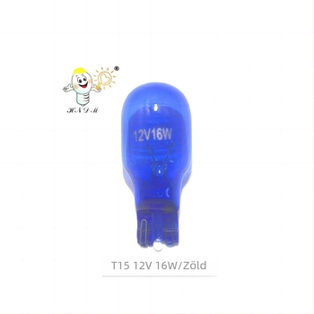 Autó műszerfal világítás, T15 modell, 12V, 16W, üvegcső