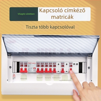 Világító kapcsoló felirat – világító a mérődobozhoz/gyengeáramú dobozhoz, főkapcsoló – modern minimalist falidekor