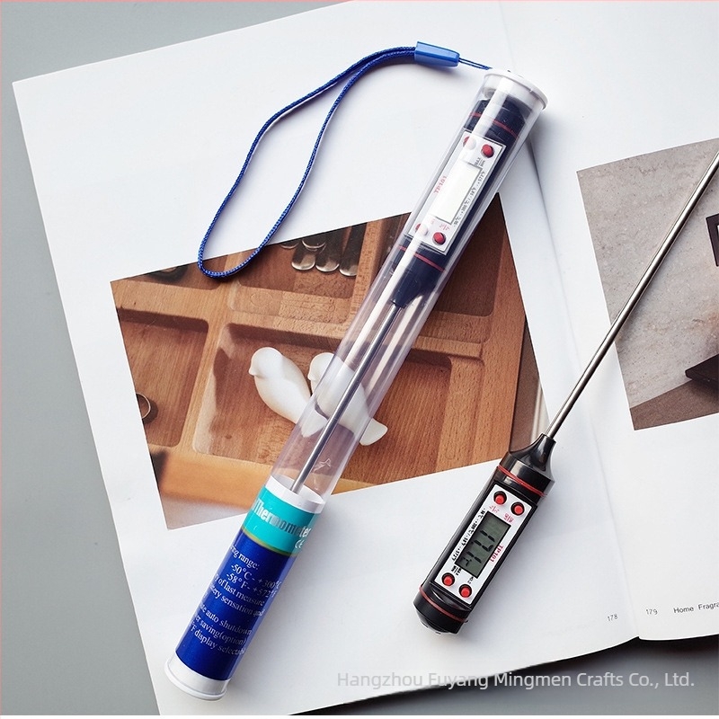 Konyhai otthoni használatra tervezett digitális szonda-thermometer, kézzel készített, TP101 modell, idegen alakú