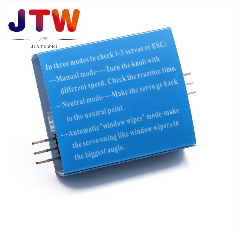 JTW szervó- és ESC-tesztelő modellrepülőgépekhez három LED-es kijelzővel