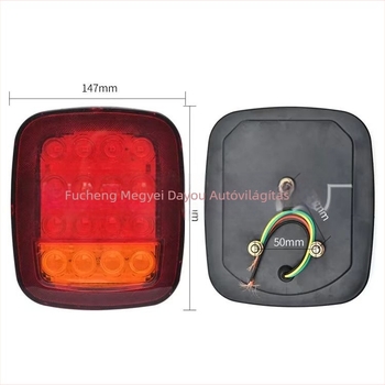 Wrangler JP-hez LED hátsó lámpa – 16-LED-es, kétszínű, 12–24V, 5800K, 12800 lm