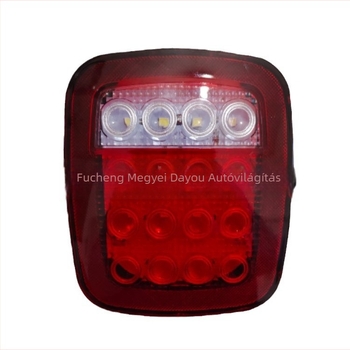Wrangler JP-hez LED hátsó lámpa – 16-LED-es, kétszínű, 12–24V, 5800K, 12800 lm