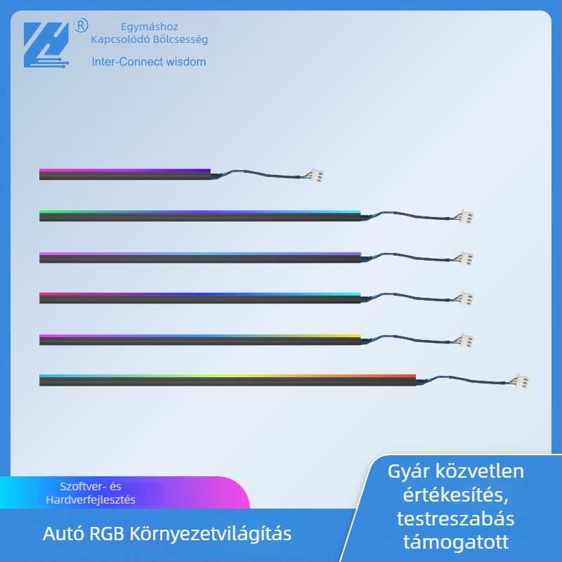 Autó belső LED környezeti világítás, Symphony modell, 12V, 36W, 3A