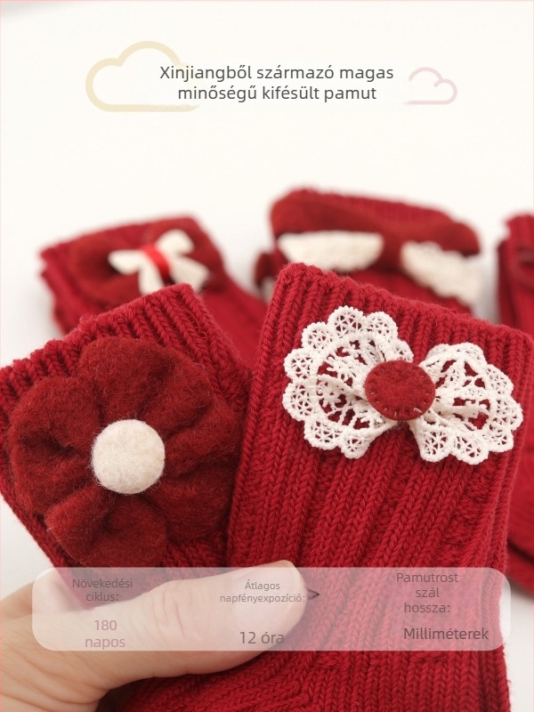 Gyerek zokni pamutból, középmagas, Jacquard kötés, lélegző, 3-8 éveseknek