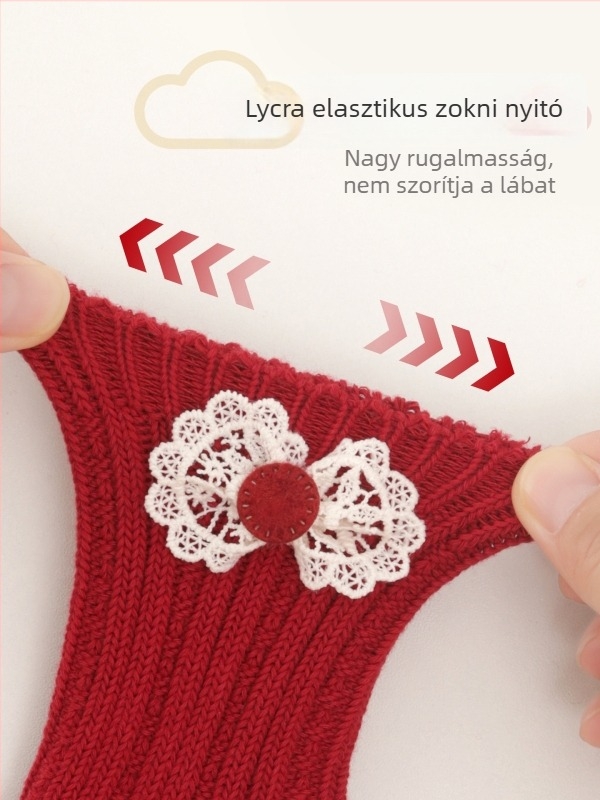 Gyerek zokni pamutból, középmagas, Jacquard kötés, lélegző, 3-8 éveseknek