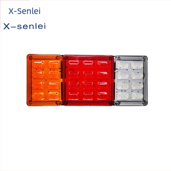 LED vízálló hátsó lámpa teherautókhoz, 140-2 lencsével, SL-101, 12-24V, piros/sárga/fehér
