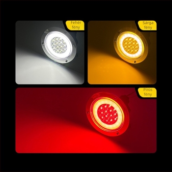 LED hátsó lámpa teherautókhoz és utánfutókhoz, vízálló csatlakozás, széles fényvonal, oldalsó fény, modell WD-6129