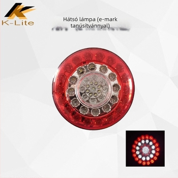 LT111 Kör alakú LED hátsó lámpa teherautó utánfutóhoz – 10-30V, 2W, univerzális európai teherautókhoz