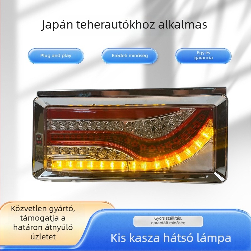 Japán stílusú vas keretes LED pótkocsi hátsó lámpa, modell SS-J004