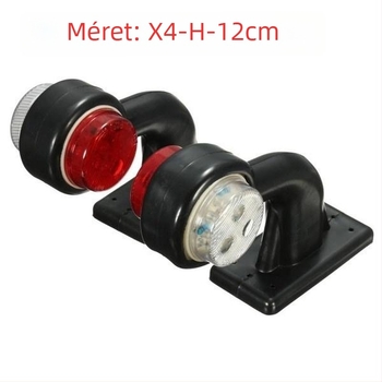 LED hátsó lámpa autókhoz, teherautókhoz és motorkerékpárokhoz – X6 sorozat, 12/24V, 3.5W, 650lm, Black Rider 001