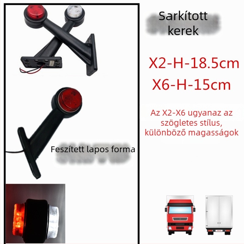 LED hátsó lámpa autókhoz, teherautókhoz és motorkerékpárokhoz – X6 sorozat, 12/24V, 3.5W, 650lm, Black Rider 001
