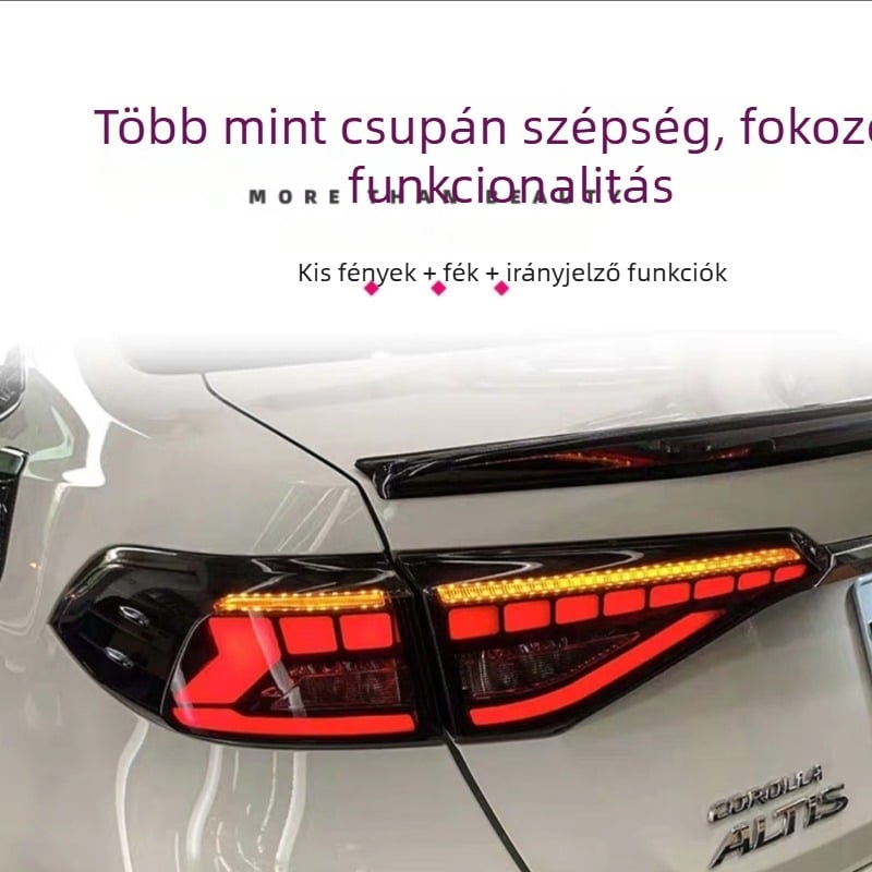 Toyota Corolla hátsó lámpa LED világítással és áramló jelzőfénnyel (10W, 12V, ABS+LED)