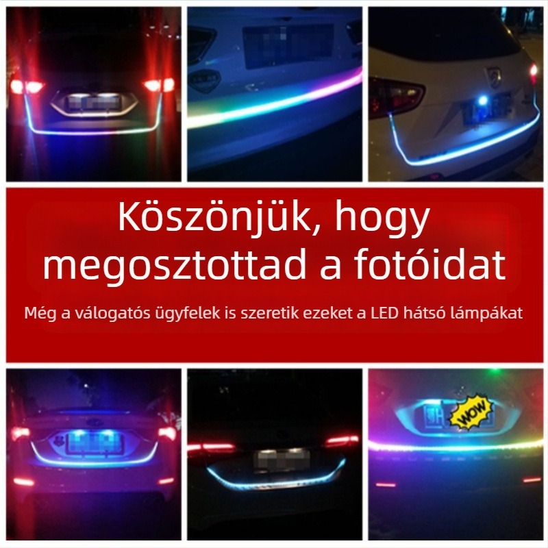 LED hátsó lámpa a csomagtartóhoz — Colorful streamer tail box light, 12V, 15W, 6000K, 300 lm, 50 000 óra