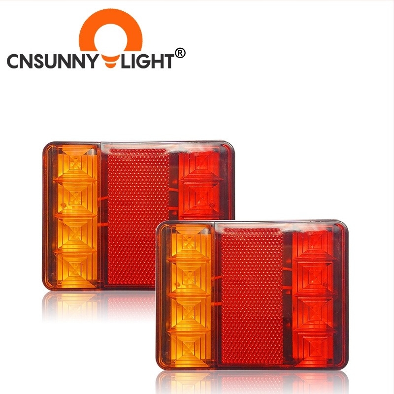 LED-8 Teherautó hátsó lámpa vontatókhoz, irányjelző és féklámpa, 12V, 6W, 8 LED