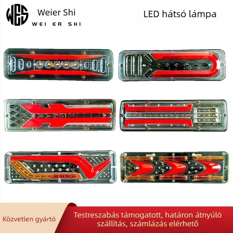 Hátsó lámpa triciklibe, modell 131, 12V, 50W, élettartam 9999 h