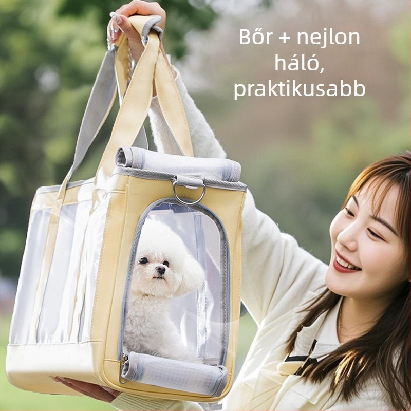 Kutyatáska, PU anyag, 9 kg kapacitás, közepes keménység