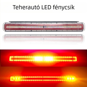 24V-es teherautó LED villogó hátsó lámpa, segédfény, 6D lencse, vízálló