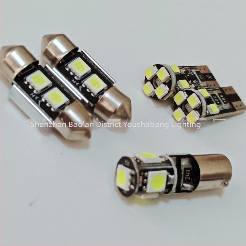 23 darabos LED belső autóvilágítás olvasólámpa készlet, T10 5050 W5W, műszerfal