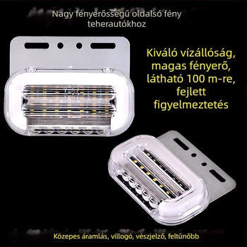 Teherautó oldalsó LED világítás, vízálló, 24V, 10W, 99 lm, 20 000 óra, nagy teherautókhoz