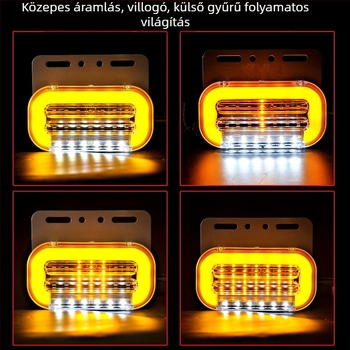 Teherautó oldalsó LED világítás, vízálló, 24V, 10W, 99 lm, 20 000 óra, nagy teherautókhoz